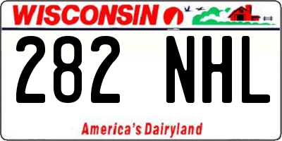 WI license plate 282NHL