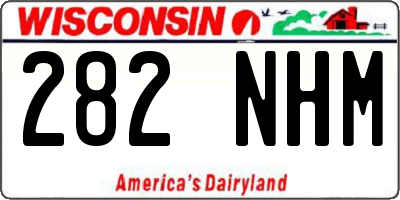 WI license plate 282NHM