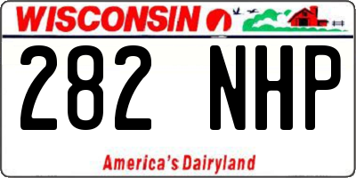 WI license plate 282NHP