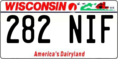 WI license plate 282NIF