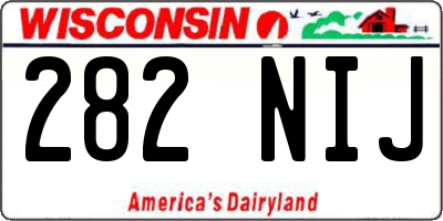 WI license plate 282NIJ