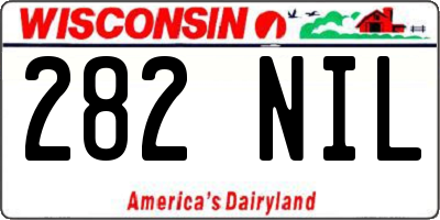 WI license plate 282NIL