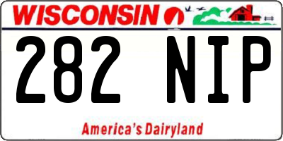 WI license plate 282NIP