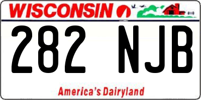 WI license plate 282NJB