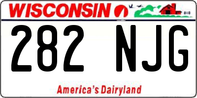 WI license plate 282NJG