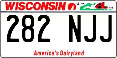 WI license plate 282NJJ