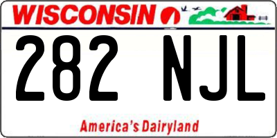 WI license plate 282NJL