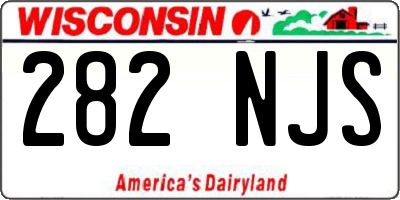 WI license plate 282NJS
