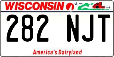 WI license plate 282NJT