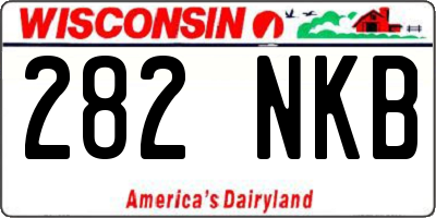 WI license plate 282NKB