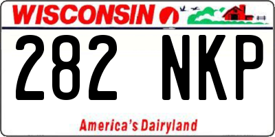 WI license plate 282NKP