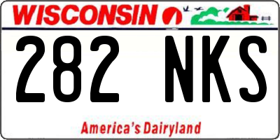 WI license plate 282NKS