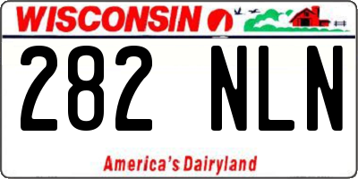 WI license plate 282NLN