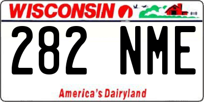 WI license plate 282NME