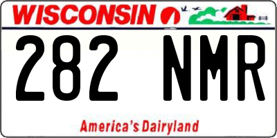 WI license plate 282NMR