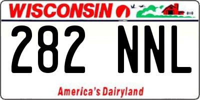 WI license plate 282NNL