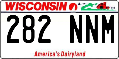 WI license plate 282NNM