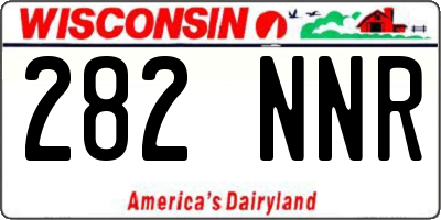 WI license plate 282NNR