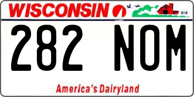 WI license plate 282NOM