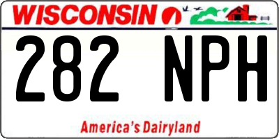WI license plate 282NPH