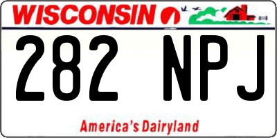 WI license plate 282NPJ