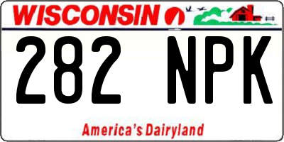 WI license plate 282NPK