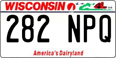 WI license plate 282NPQ