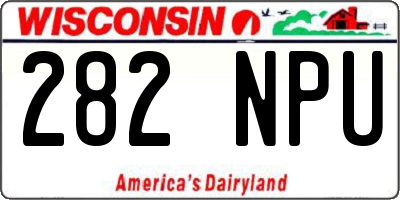 WI license plate 282NPU