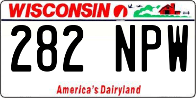 WI license plate 282NPW