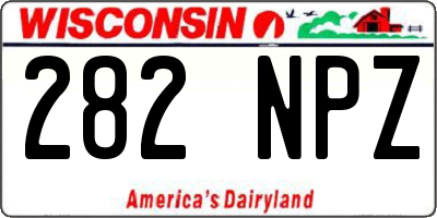 WI license plate 282NPZ