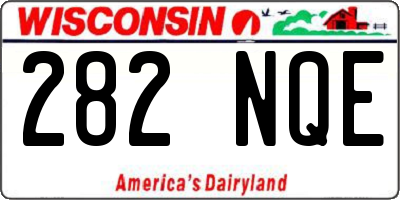 WI license plate 282NQE