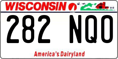WI license plate 282NQO