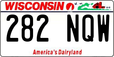 WI license plate 282NQW