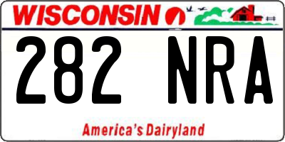 WI license plate 282NRA