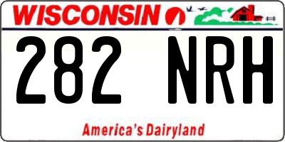 WI license plate 282NRH