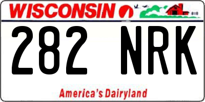 WI license plate 282NRK