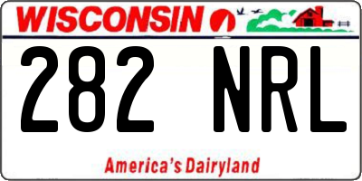 WI license plate 282NRL