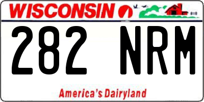 WI license plate 282NRM