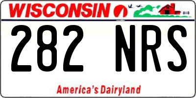 WI license plate 282NRS
