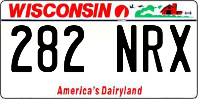 WI license plate 282NRX