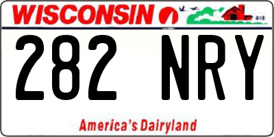 WI license plate 282NRY