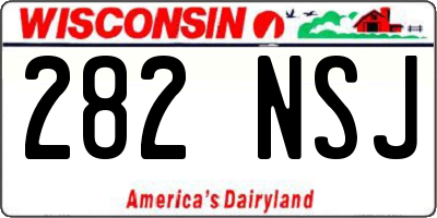 WI license plate 282NSJ