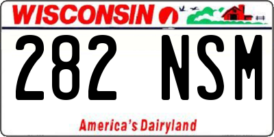 WI license plate 282NSM