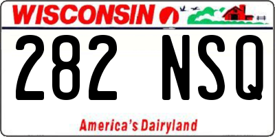 WI license plate 282NSQ