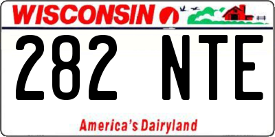 WI license plate 282NTE