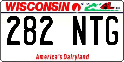 WI license plate 282NTG