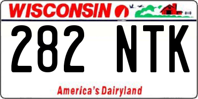 WI license plate 282NTK