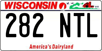 WI license plate 282NTL