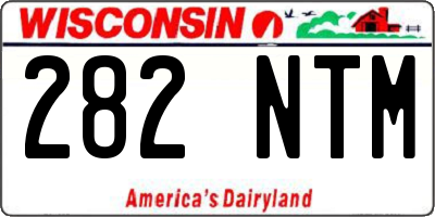WI license plate 282NTM