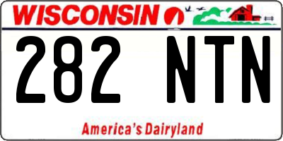 WI license plate 282NTN